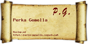 Perka Gemella névjegykártya
